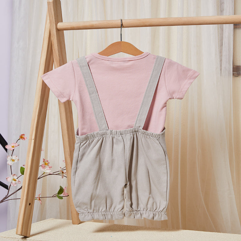 Summer Breeze: Trendy Bow T-Shirt & Shorts Set for Toddlers 0-4y