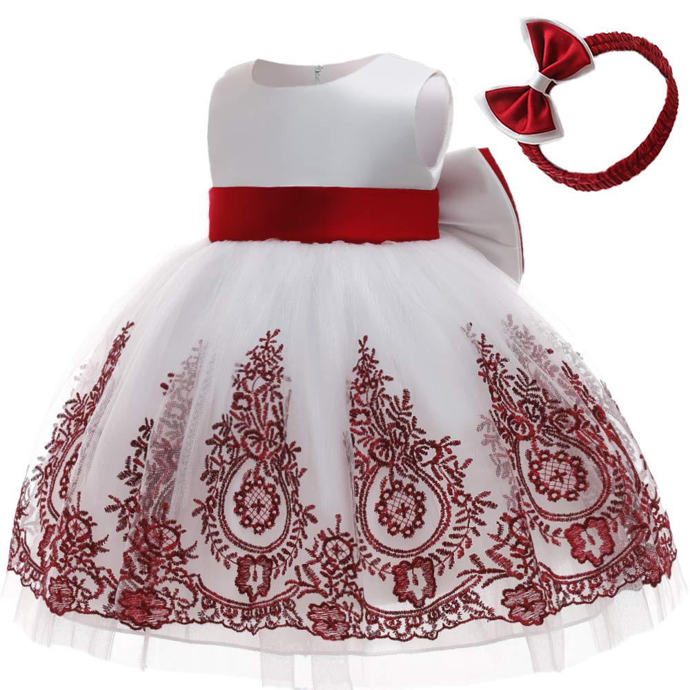 Sleeveless Floral Girl Bow Cake Dress