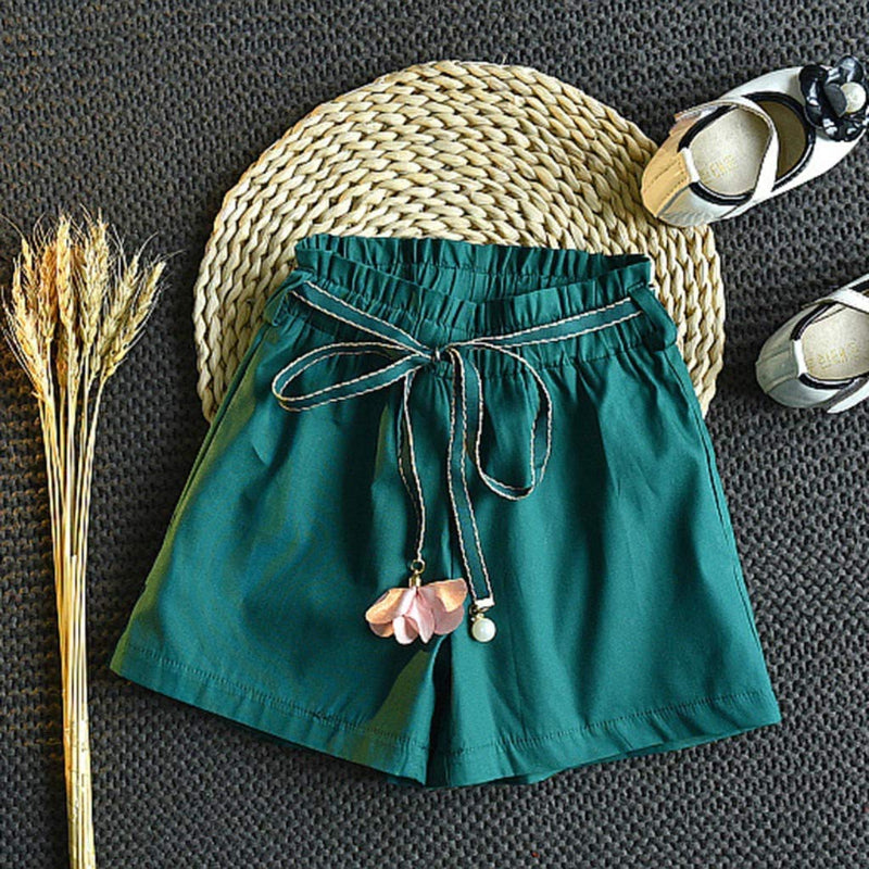 Chiffon-Cotton Summer Set for Kids – Top & Shorts