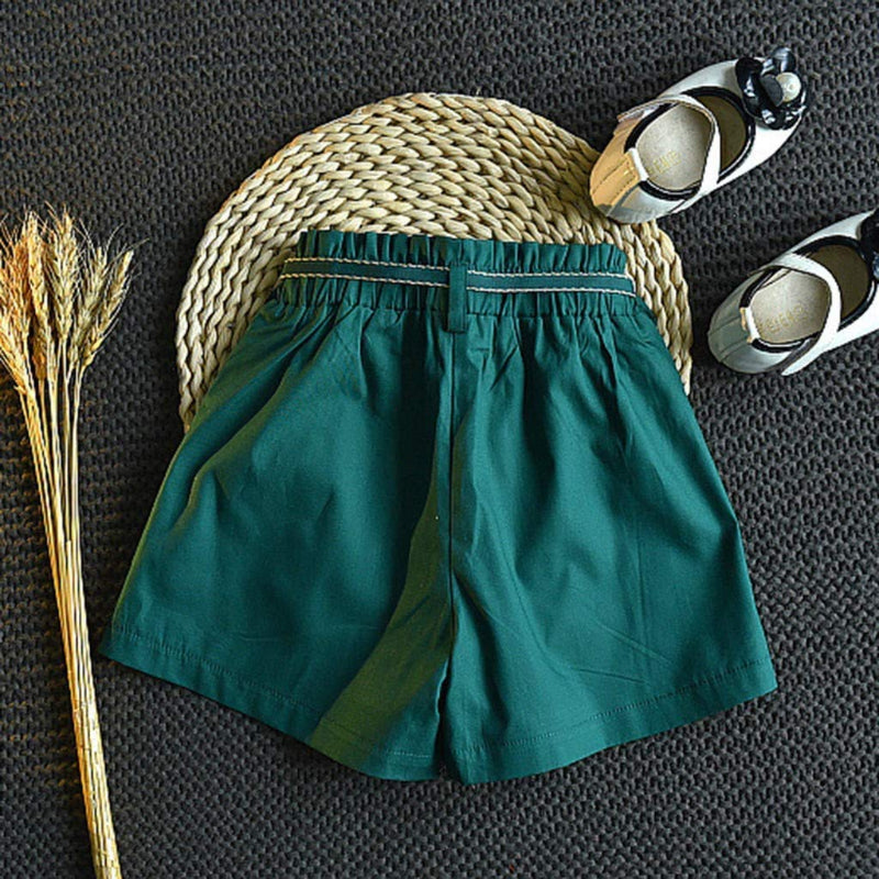 Chiffon-Cotton Summer Set for Kids – Top & Shorts